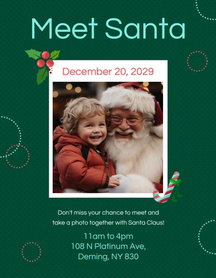 Free  Template: Bilder mit Santa Flyer