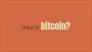 Free  Template: Bitcoin-Präsentation