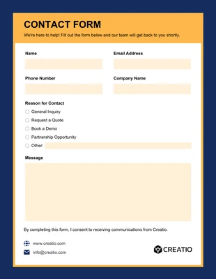 business accessible and interactive Template: Navy Blue and Yellow Lead Generation Forms