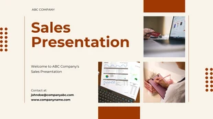 Free  Template: Presentación De Ventas Beige Y Rojo
