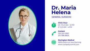 Blue Green And Light Grey Modern Professional Medical Business Card - صفحة 2