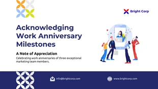 business  Template: Reconocimiento de Hitos Aniversario de Trabajo Presentación Empresa