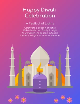 Free  Template: Modèle Joyeux Diwali