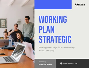 Free  Template: Strategico lavoro moderno in blu e nero