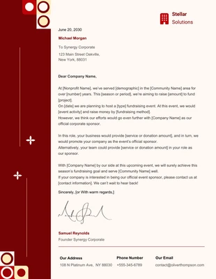 Free  Template: Lettre de parrainage Brown Modern Line