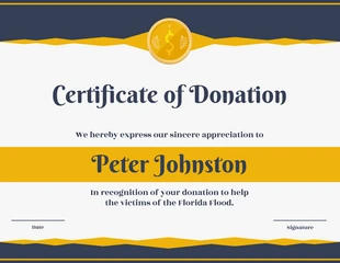 business  Template: Attestation de don
