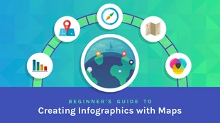 business  Template: Karte Infografik Blog-Überschrift