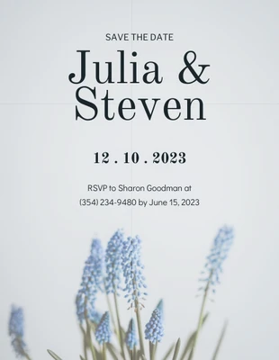 Free  Template: Invitation "Save the Date" lumineuse