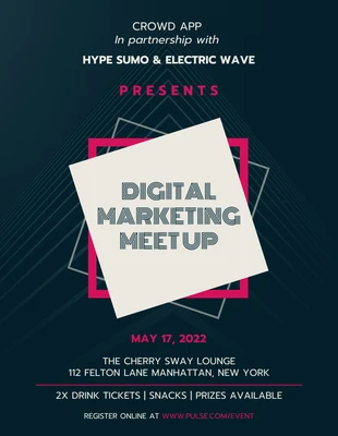 premium  Template: Póster del evento Bold Digital Marketing Conference