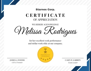 business  Template: Certificat de reconnaissance moderne