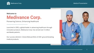 Free  Template: Presentazione medica moderna rosso blu