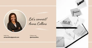 Free  Template: Beige professionelles LinkedIn-Banner