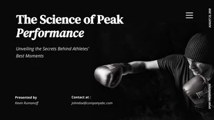 business  Template: Presentaciones fotográficas oscuras de deportes