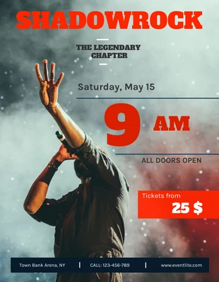 Free  Template: Affiche du concert Red Rock Music