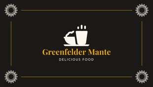Free  Template: Biglietto da visita di lusso nero elegante caffè