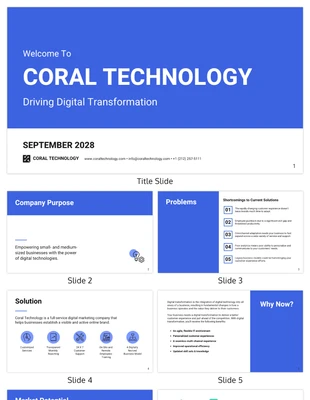 Free  Template: Sequoia Capital Pitch Deck Presentation Template