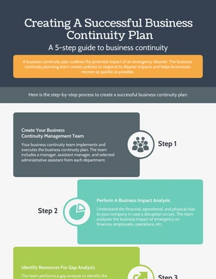 premium  Template: Guía en 5 pasos del proceso del plan de empresa Infografía