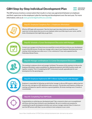 Free  Template: Infographie sur le processus du plan de développement individuel dans le secteur de la santé
