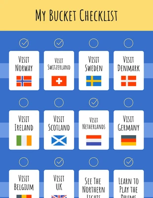 Free  Template: Liste de contrôle du seau simple