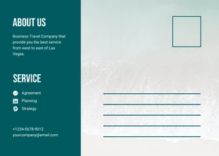 White And Blue Modern Minimalist Photo Tour Guide Travel Postcard - Pagina 2