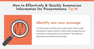 Free  Template: Orange Resumir Presentaciones Consejos LinkedIn Post