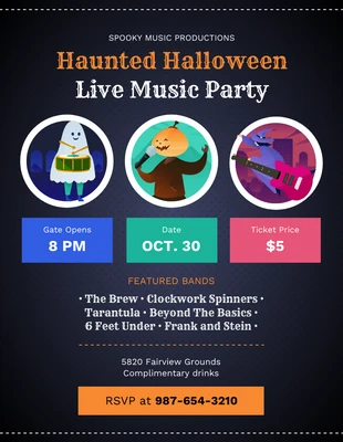 Free  Template: Modelo de Halloween para impressão