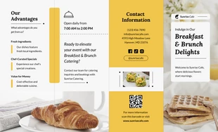 business  Template: Frühstücks- und Brunch-Angebotsmenü, Doppel-Paralel-Broschüre