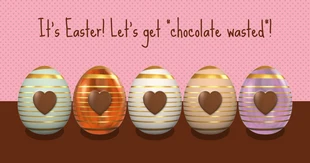 Free  Template: Schokoladenei Ostern Facebook Post