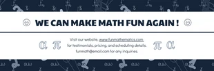 Free  Template: Bannière Mathématique Illustration Abstraite Ludique Bleu Foncé
