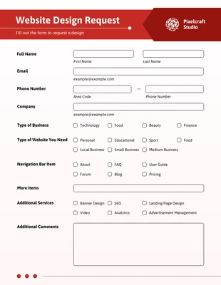 premium  Template: Formulario de diseño web rojo simple