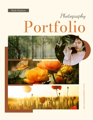 Free  Template: Póster Colagem de Fotos de Fotografia Estética Moderna Luz - Amarelo e Marrom