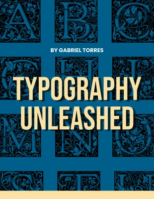 premium  Template: Capa de livro de design gráfico em preto e azul