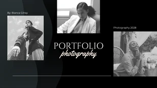 Free  Template: Portfolio photographique noir et monochrome