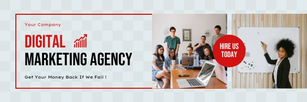 Hellgrau und rot Modernes Digitales Marketing Business E-Mail Header Banner Template Hellgrau und rot Modernes Digitales Marketing Business E-Mail Header Banner