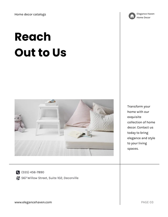 Simple Clean Black and White Home Decor Catalog - صفحة 3