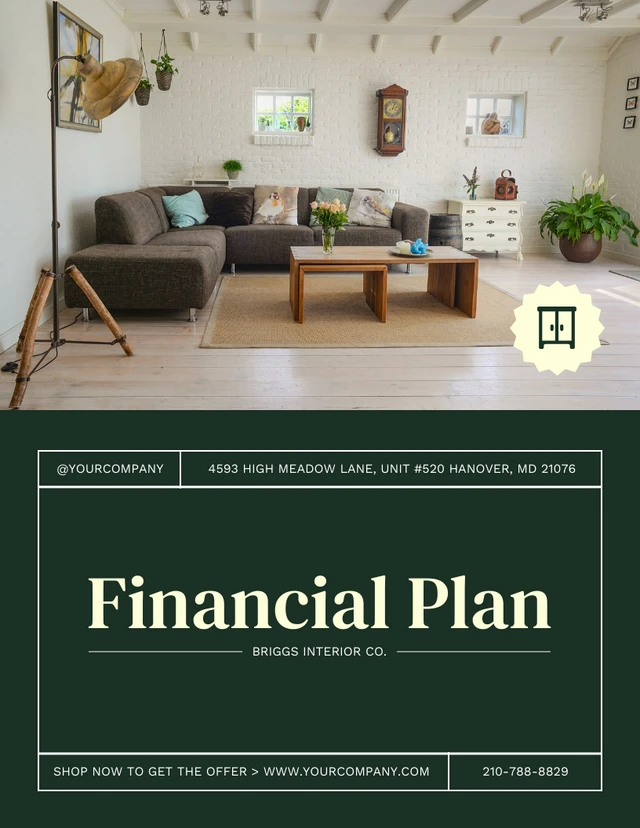 Green and White Furniture Finance Plan - page 1