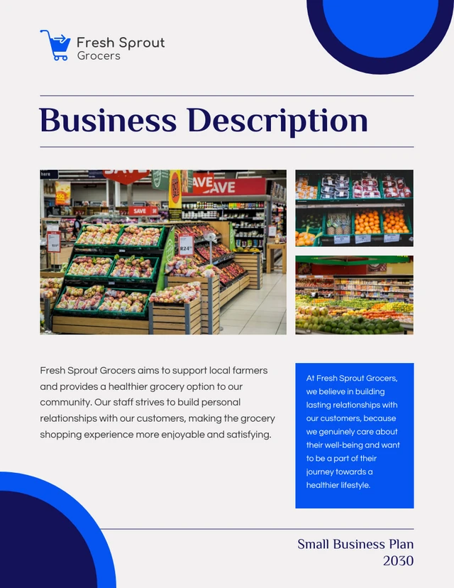Blue And White Circular Small Business Plan - Seite 2