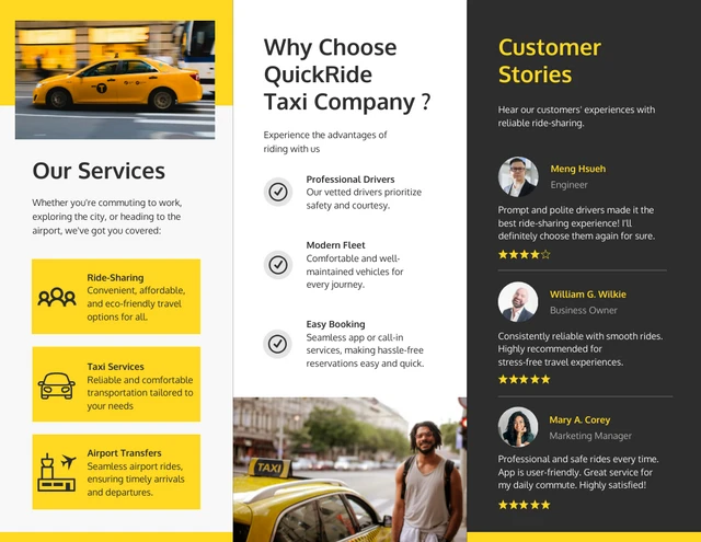 Ride-Sharing and Taxi Services Brochure - page 2