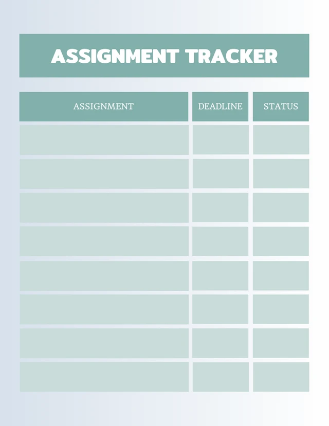 Plantilla de horario estudiantil de seguimiento de tareas minimalista en blanco y verde pastel Template Plantilla de horario estudiantil de seguimiento de tareas minimalista en blanco y verde pastel