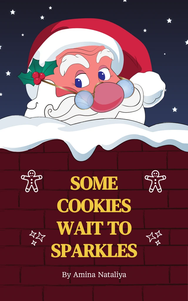 Couverture De Livre De Noël Illustration Simple Rouge Et Marine Template Modèle de couverture de livre de Noël illustration simple rouge et marine