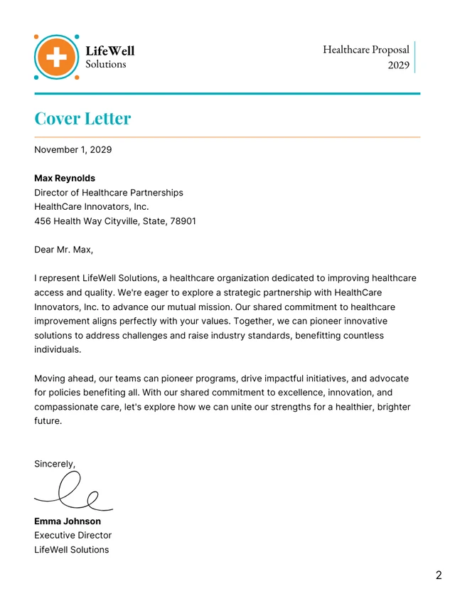 Orange and Cyan Modern Minimalist Healthcare Proposal - Página 2