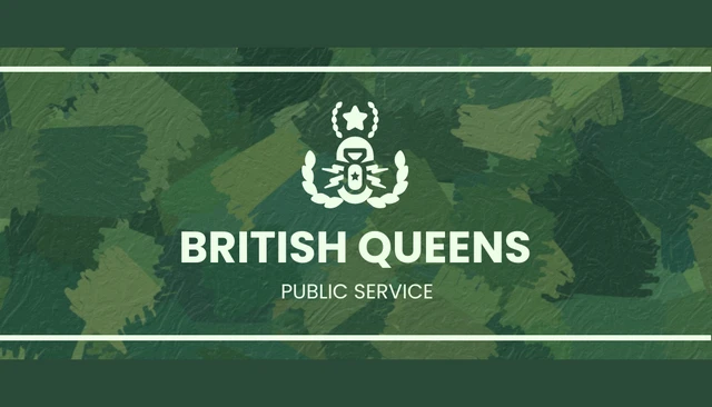 Green Modern Pattern Military Business Card - page 1