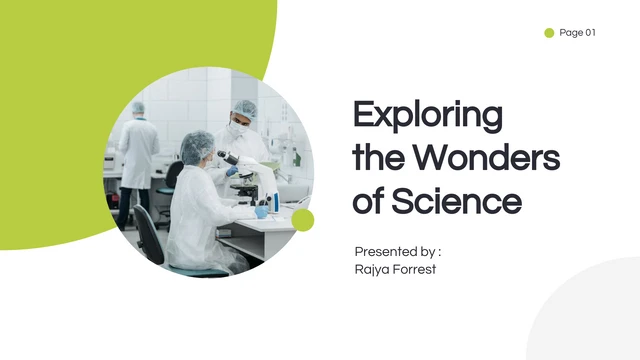Green Minimalist Science Presentation - Pagina 1
