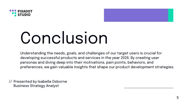 White Purple and Green Minimalist User Persona Presentation - Seite 5