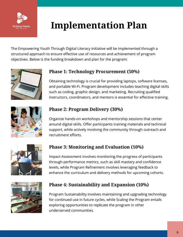 Nonprofit Program Grant Proposal - Page 6