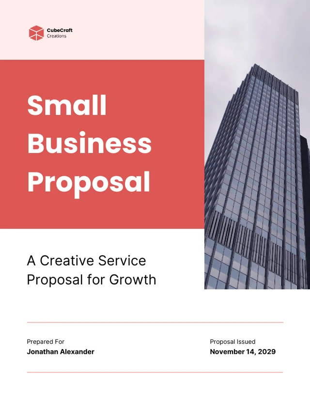 Small Business Proposal - Page 1