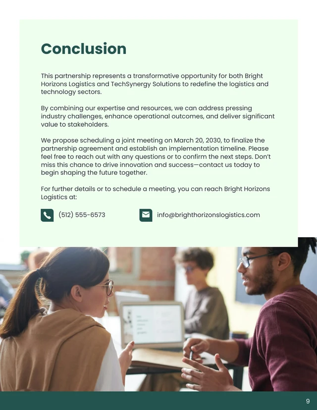 Cross-Industry Collaboration Proposal Template - Page 9